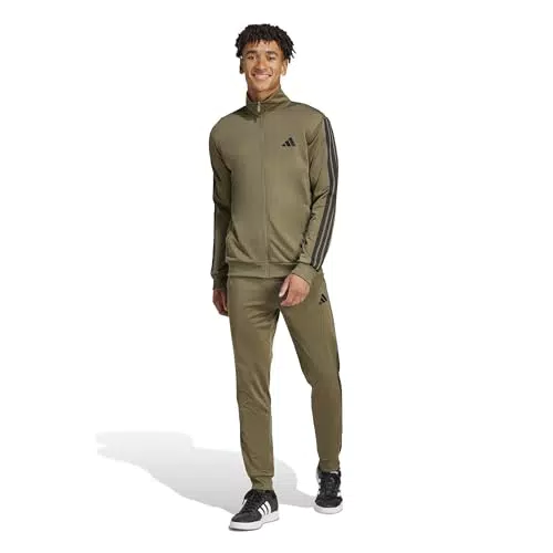 Adidas Tuta da Allenamento Uomo Sportswear Basic 3 Stripes Tricot