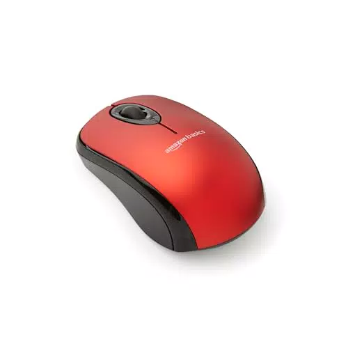 Amazon Basics Mouse Senza Fili per Computer con Microricevitore USB