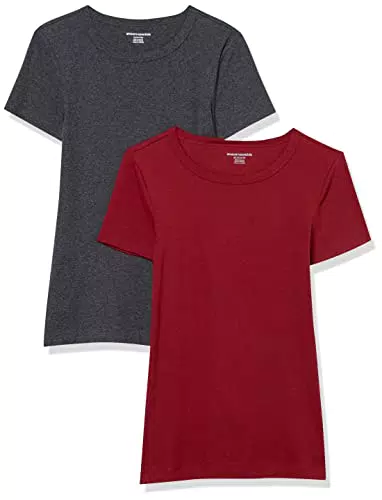 Amazon Essentials T-Shirt Slim Fit Donna Girocollo Manica Corta