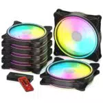 AsiaHorse Ventole PC 120mm RGB ARGB Case Fan con Hub Controller e 24 LED