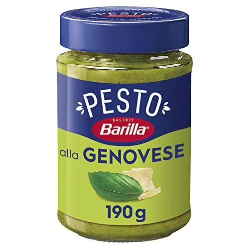 Barilla Pesto alla Genovese con Basilico Fresco Italiano e Parmigiano Reggiano DOPenza Glutineugo Pronto Per Pasta