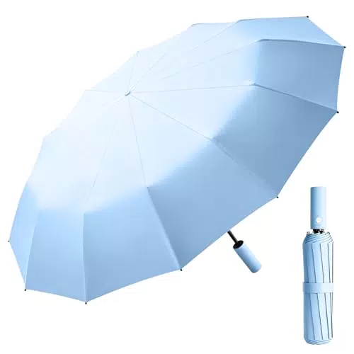 Betrynidil Ombrello Antivento Automatico Pieghevole Compatto in Fibra di Vetro Impermeabile