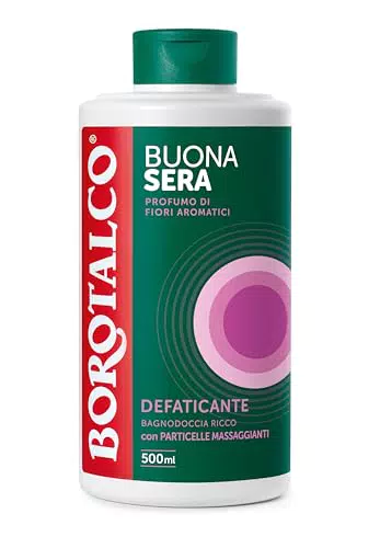 Borotalco Bagnodoccia Buonasera Defaticante con Particelle Massaggianti Biodegradabili