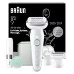 Braun Silk Epil 9 SkinSpa Epilatore Elettrico Donna Wet&Dry con Testina Flessibile
