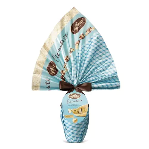 Caffarel Uovo di Pasqua Piemonte Cioccolato Bianco e Nocciole con Pralina