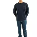 Calvin Klein LS Easy Monogram Tee Maglietta Uomo Manica Lunga