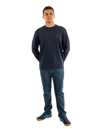 Calvin Klein LS Easy Monogram Tee Maglietta Uomo Manica Lunga