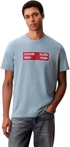Calvin Klein T-Shirt Uomo Maniche Corte Box Graphic Regular Fit