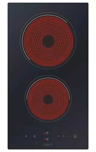 Candy Piano Cottura 2 Fuochi Vetroceramica Touch Timer e Blocco Sicurezza CDH30