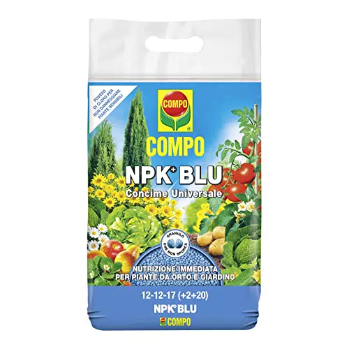 Compo NPK Blu Concime Universale Granulare per Orto e Giardino Pronto Effetto