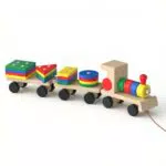 COSYLAND Giochi Montessori in Legno per Bambini 1 Anno, Treno Blocchi Educativi