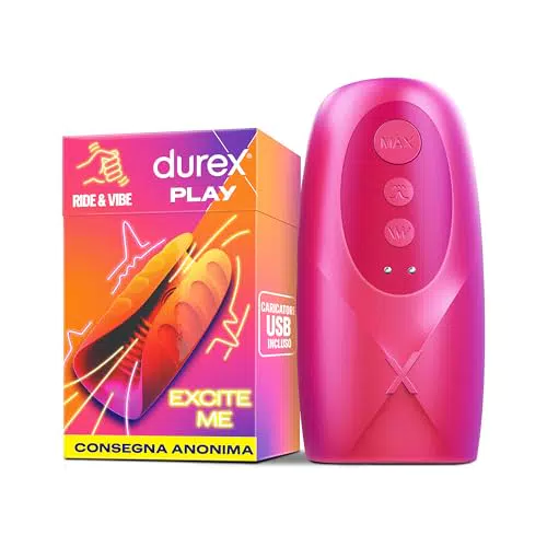 Durex Masturbatore Uomo, Vibratore in Silicone, Sex Toy Morbido e Waterproof