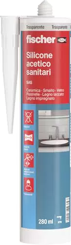 Fischer Silicone Sigillante Antimuffa per Bagno Cucina Sanitari Doccia Ceramica
