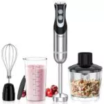 FRESKO Frullatore a Immersione 4 in 1 con Tritatutto, Frusta e Misurino HB3302