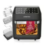 GOURMETmaxx Friggitrice ad Aria 12L Airfryer Multifunzione con Display Touch e Spiedini