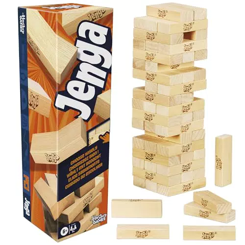Hasbro Jenga Con Dado Digitale Gioco di Impilamento per Famiglia e Bambini 6+