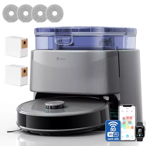 Lefant M3 Ultra Robot Aspirapolvere Lavapavimenti Laser Mappatura Autosvuotante Alexa