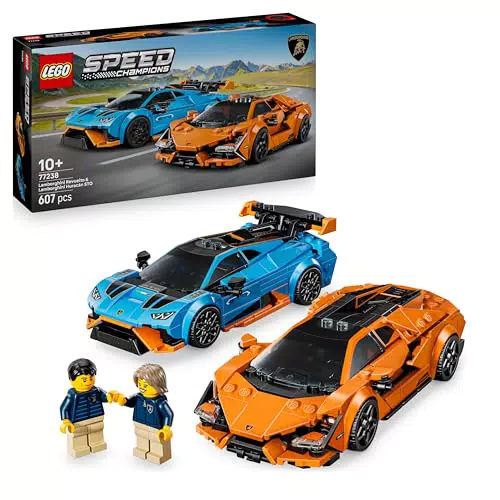 LEGO Speed Champions Lamborghini Revuelto e Huracán STO Modellini Auto da Corsa Bambini