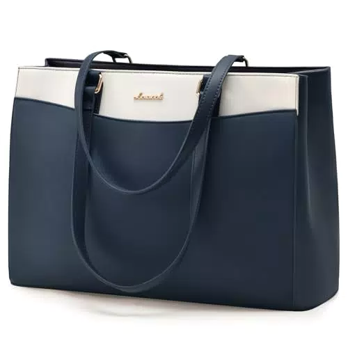 LOVEVOOK Borsa Donna Grande in PU, Tote Bag Porta PC 15.6 per Lavoro e Università