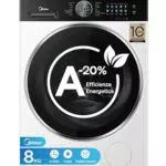 Midea Lavatrice Frontale 1400 Giri Classe A Vapore Silent Inverter Pannello Touch