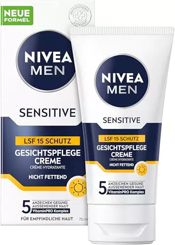 Nivea Men Crema Viso Idratante Uomo Pelli Sensibili con SPF 15