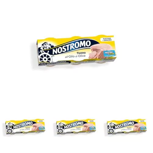 Nostromo - Tonno all'olio di oliva, 3 lattine da 70gr. Fonte di proteine