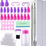 Queta Kit Rimozione Smalto Semipermanente per Unghie Gel con Separatori e Accessori