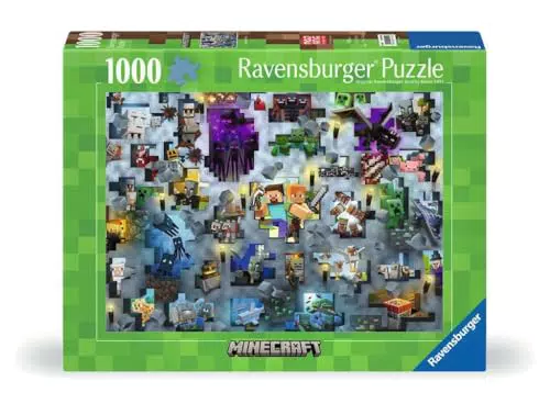 Ravensburger Puzzle Minecraft Mobs per Adulti, Idea Regalo per Appassionati Minecraft
