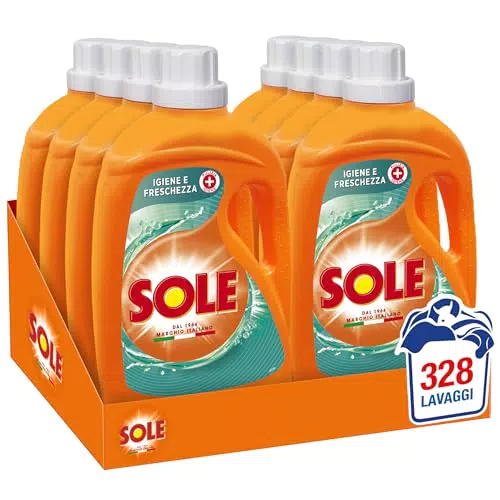 Sole Detersivo Lavatrice Liquido Igiene e Freschezza Formula Igienizzante