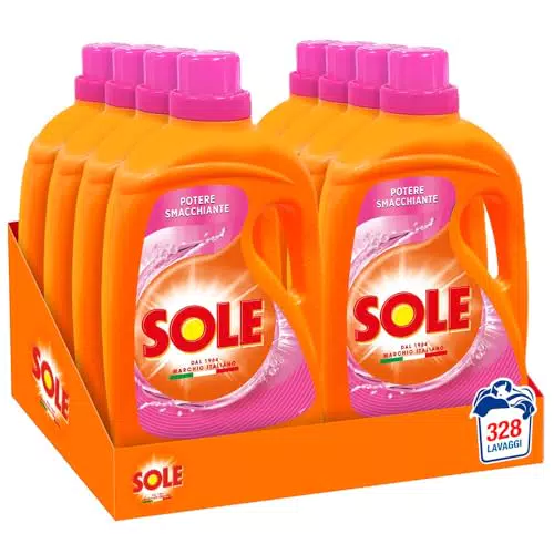 Sole Detersivo Lavatrice Liquido Potere Smacchiante Formula Igienizzante
