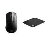 SteelSeries Rival 3 Wireless Mouse da Gioco Autonomia Estesa con QcK Mini Mouse Pad
