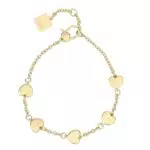THUN Bracciale Cinque Cuori in Metallo Vetro e Resina Collezione Dedicato a Te