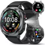 TIMU Smartwatch Uomo Bluetooth, Orologio Fitness Impermeabile con Cardiofrequenzimetro