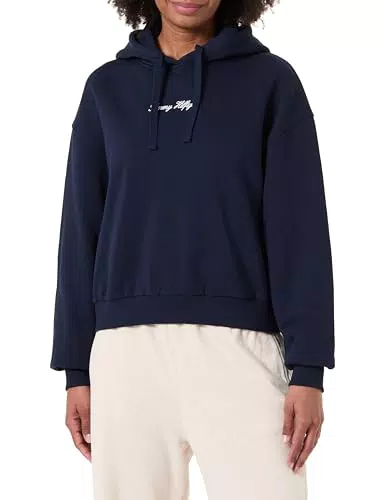 Tommy Hilfiger Felpa Donna Classic Script Fleece Con Cappuccio