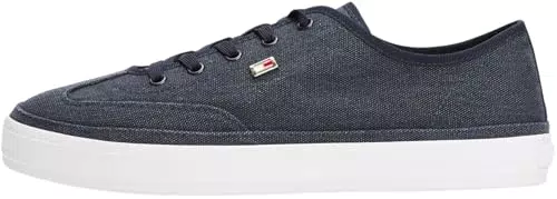 Tommy Hilfiger Sneakers Donna Vulcanizzate Washed Canvas Profilo Basso