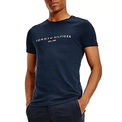 Tommy Hilfiger T-Shirt Uomo Maniche Corte Logo Core Scollo Rotondo
