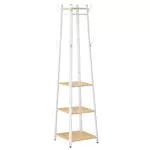 VASAGLE Appendiabiti da Terra con 4 Ripiani in Metallo per Ingresso e Camera LCR080W09