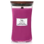WoodWick Candela Profumata Grande Wild Berry & Beets con Stoppino Scoppiettante