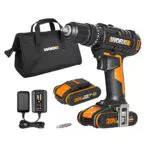 Worx WX370.1 Trapano Avvitatore a Percussione a Batteria 20V con 2 Batterie