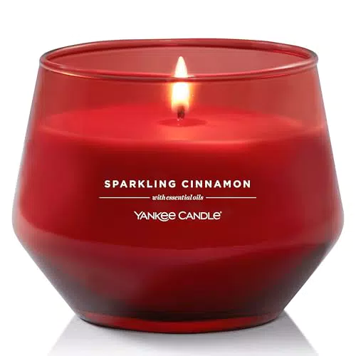 Yankee Candle Studio Candela Profumata Sparkling Cinnamon Lunga Durata Regalo Perfetto