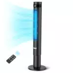 YASHE Ventilatore a Torre 43 Pollici Silenzioso, Oscillante, Senza Pale con Telecomando