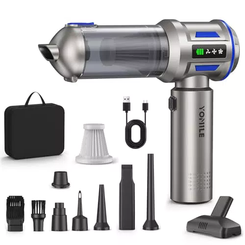 Yomile Aspirabriciole Senza Fili 4 in 1 AD10, Aspirapolvere Portatile Potente Auto Casa