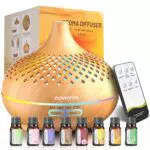 ZOVHYYA Diffusore Oli Essenziali Umidificatore Ambiente con Telecomando e Timer