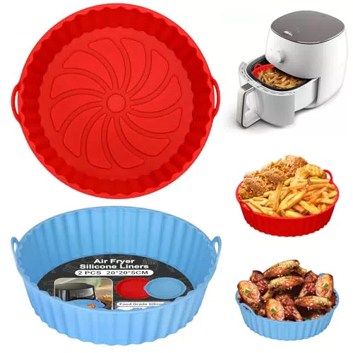 Alyvisun Teglia Silicone per Friggitrice ad Aria Riutilizzabile per Air Fryer, Forno, Microonde