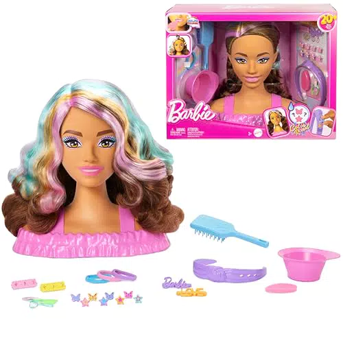 Barbie Testa Da Pettinare Deluxe Con Accessori Per Capelli E Acconciature Bambini