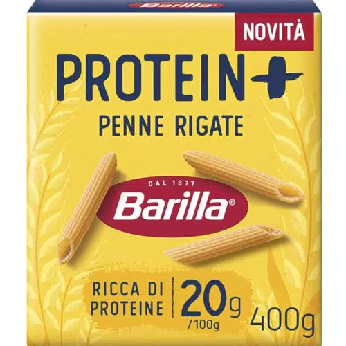 Barilla Penne Protein+ Pasta Proteica di Grano Duro con Proteine di Piselli