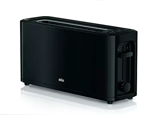 Braun Tostapane PurEase HT3110BK 1000W con 2 Slot, 7 Livelli e Griglia Smontabile