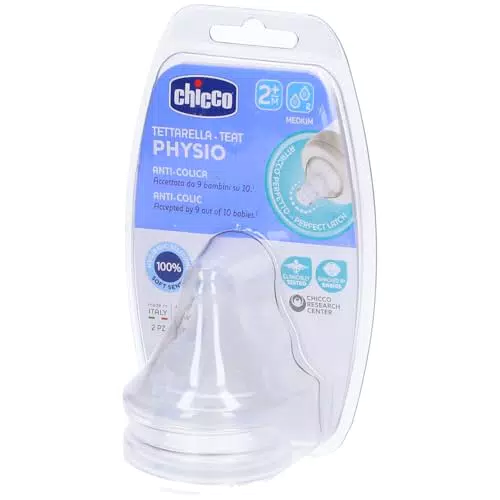 Chicco Tettarella Perfect 5 Anticolica Flusso Medio in Silicone Soft Sense 2+ Mesi