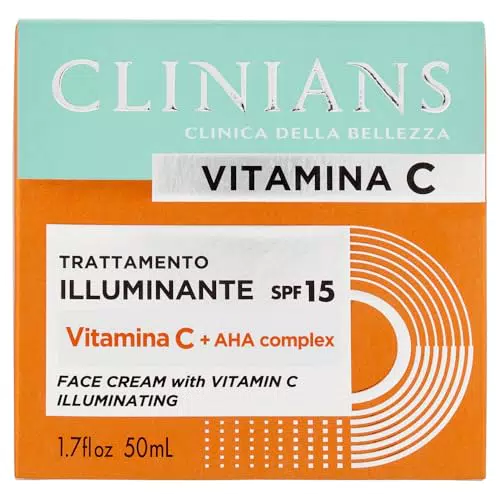 Clinians Crema Viso Illuminante con Vitamina C Energizzante Dermatologicamente Testata