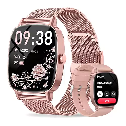 Coioc Smartwatch Donna con Chiamate, Schermo HD, Fitness Tracker, 120 Sport, IP68